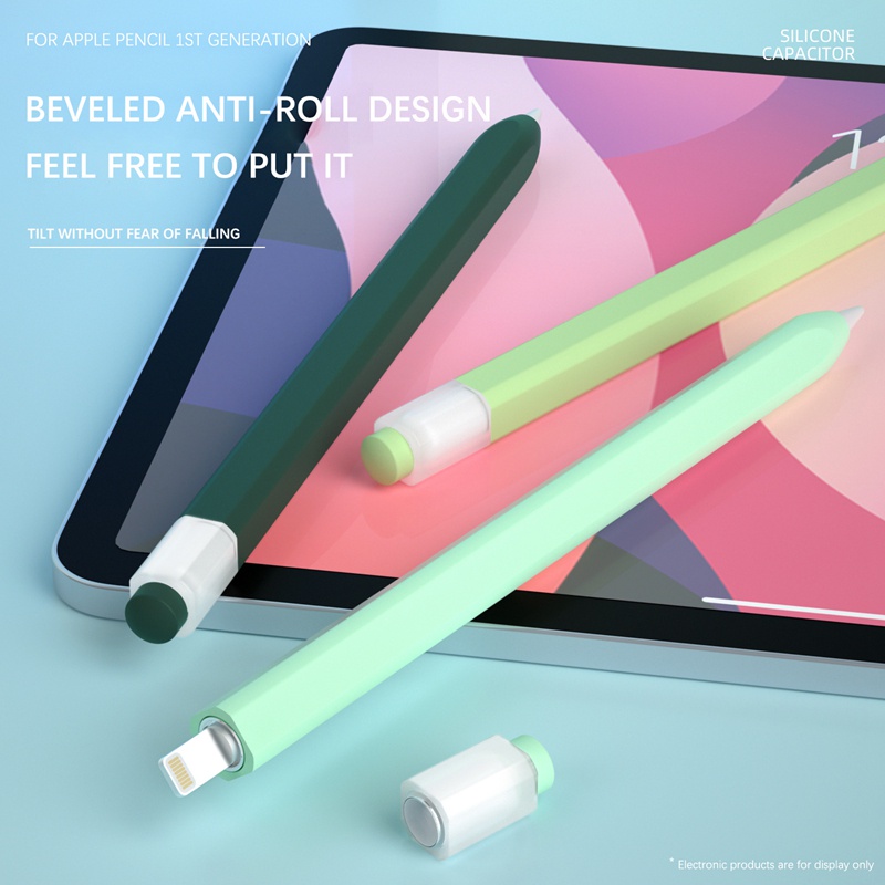 Màu kẹo Vỏ bảo vệ Jelly Silicone cho Apple Pencil 1 Thế hệ 2nd Anti-Scratch Nib Bút stylus Pen trong suốt Phụ kiện trường hợp