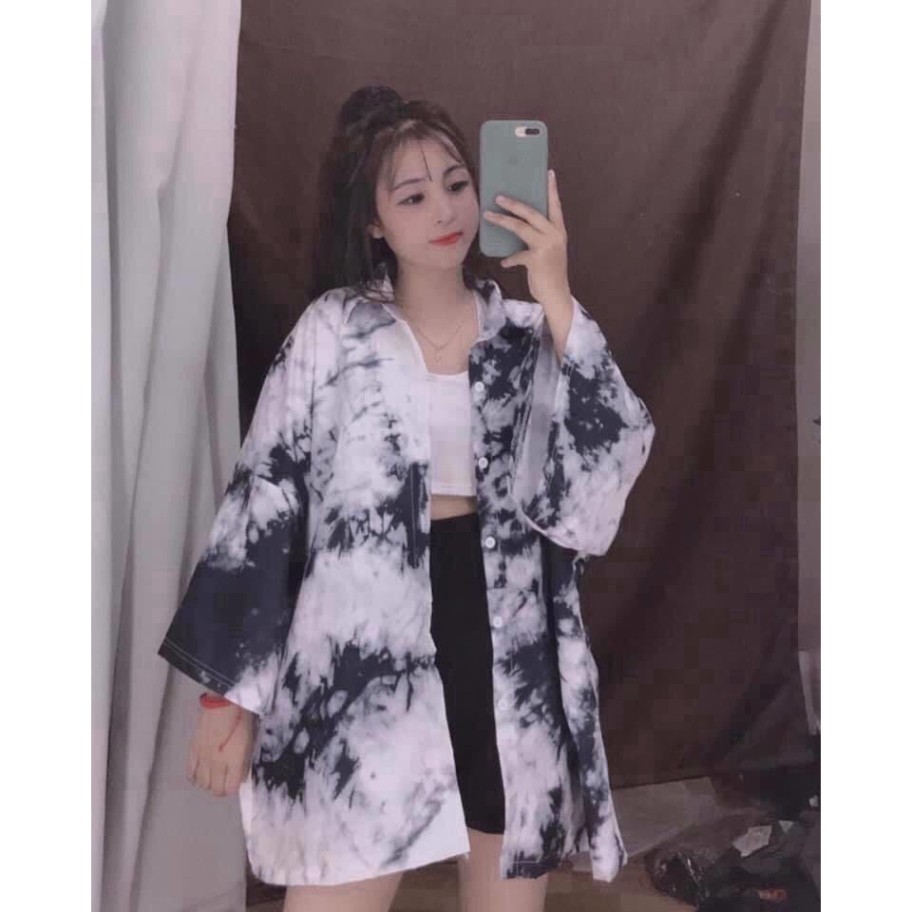 Áo sơ mi loang nam nữ cộc tay có túi form rộng ulzzang cá tính chất lừ_TopOneStore | BigBuy360 - bigbuy360.vn