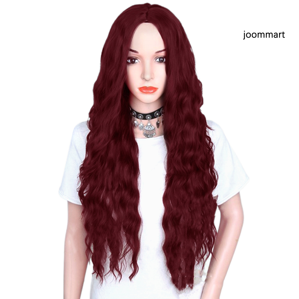 Tóc giả dài xoăn xù màu gradient sành điệu cho nữ