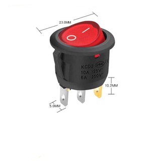 Công Tắc Tròn Đỏ Bập Bênh 3 Chân