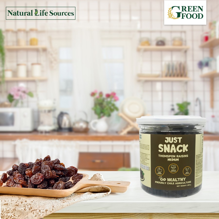 Nho khô đen Chile Just Snack kích cỡ Medium | Hộp 250g