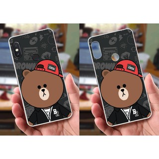 Ốp lưng Xiaomi Redmi Note 5 Pro (dẻo viền trắng trong) - Hình Gấu Thỏ