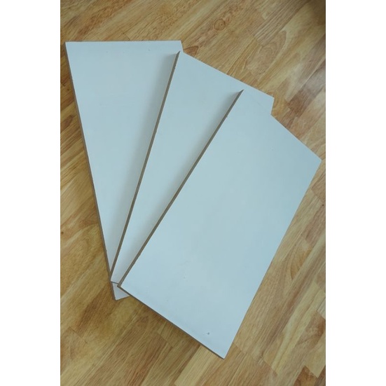 MDF 20x120x12mm phủ trắng 1mặt làm bàn,kệ,vách ngăn,... giá bèo