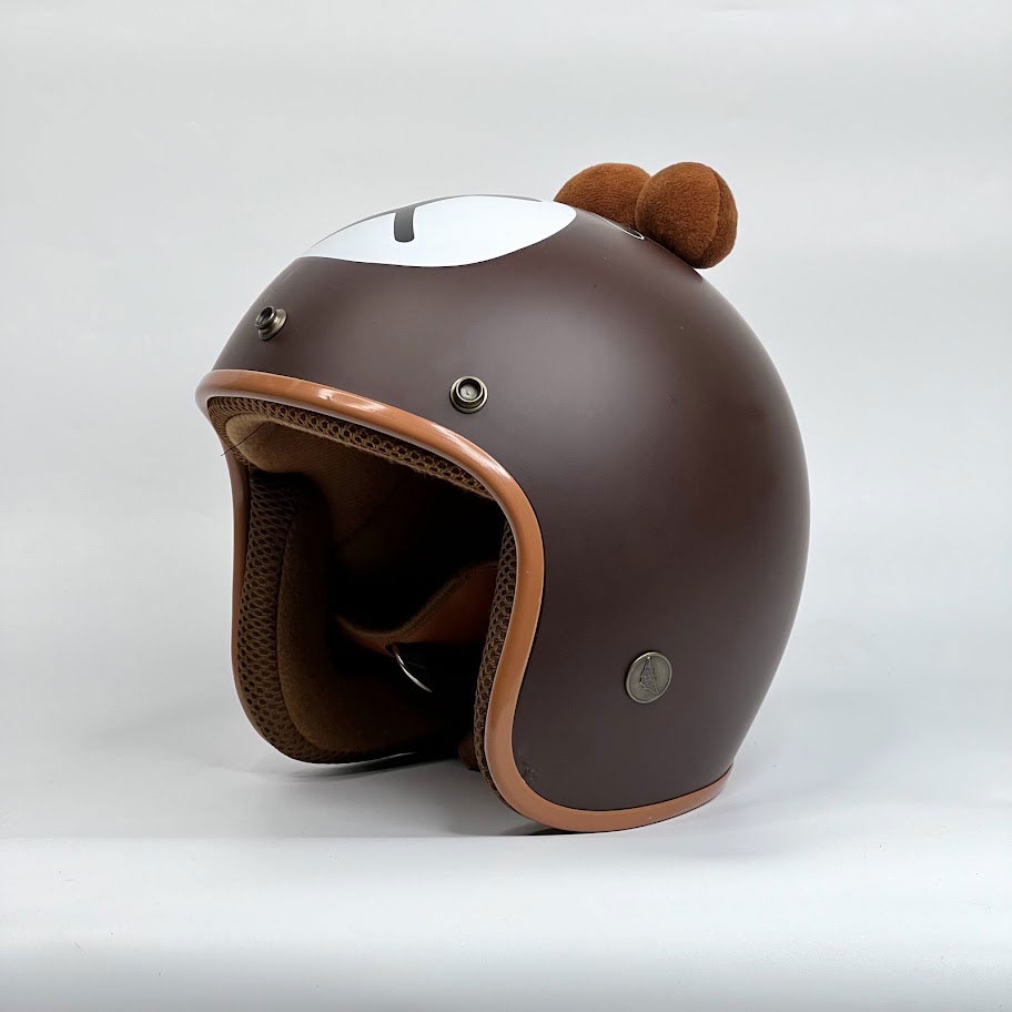 Mũ bảo hiểm 3/4 Gấu Nâu Cute, freesize bảo hành 12 tháng Thế Giới Mũ Bảo Hiểm