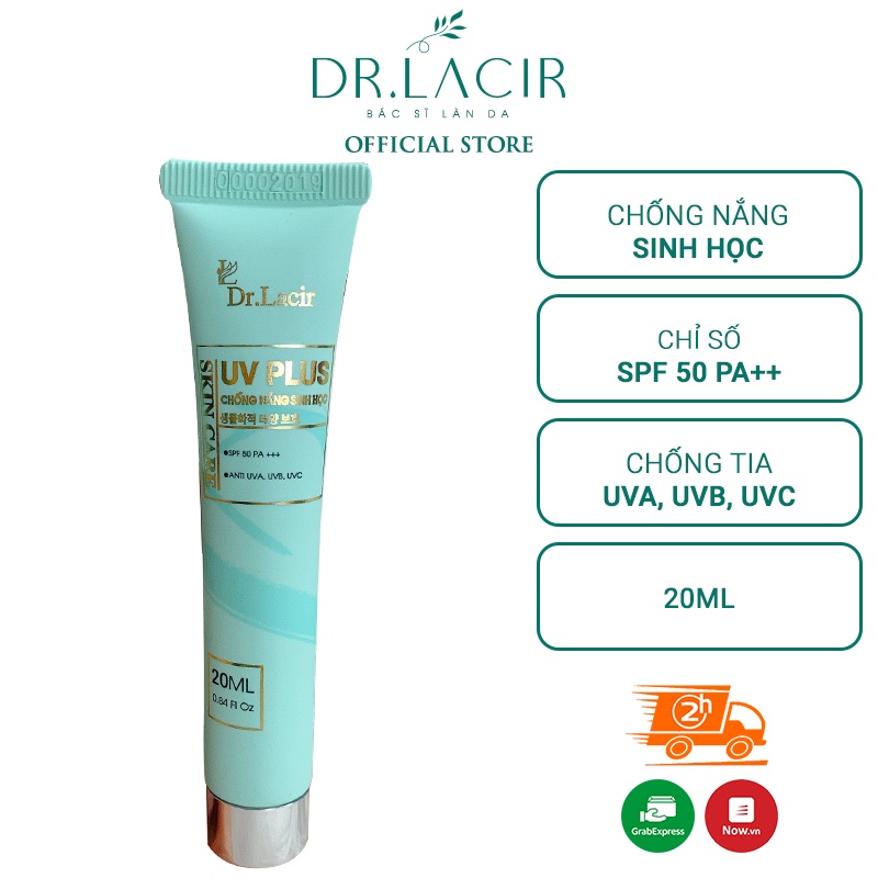 Kem Chống Nắng Sinh Học UV PLUS Dr Lacir TEST 20ml DR116