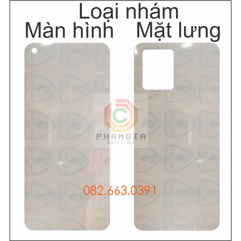 Dán PPF Realme 8 pro loại bóng, nhám dành cho màn hình, mặt lưng, mặt lưng full viền
