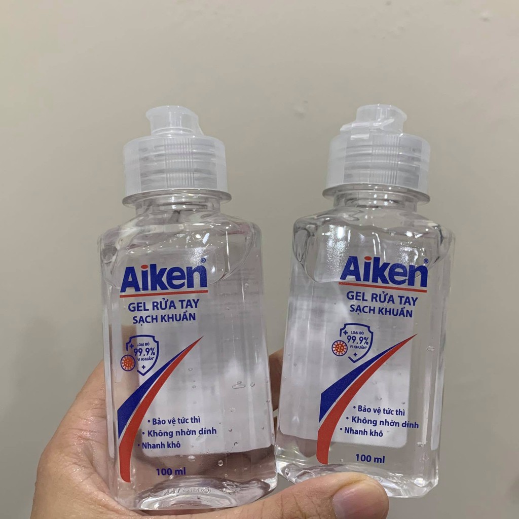 Gel rửa tay khô Aiken 60ml / 100ml sạch khuẩn