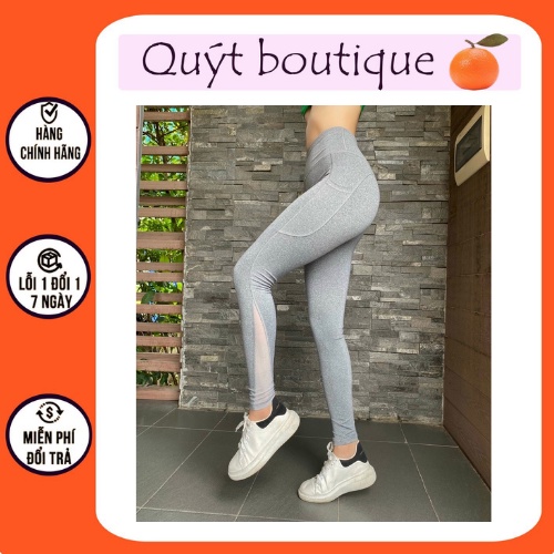 Quần tập gym yoga legging nữ cạp cao nâng mông tôn dáng vải co dãn 4 chiều thoáng mát T014