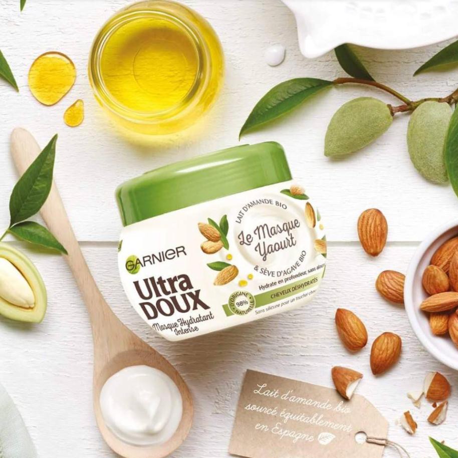 Garnier Ultra Doux Le Masque Yaourt - Mặt Nạ Ủ Tóc Sữa Chua 300ml