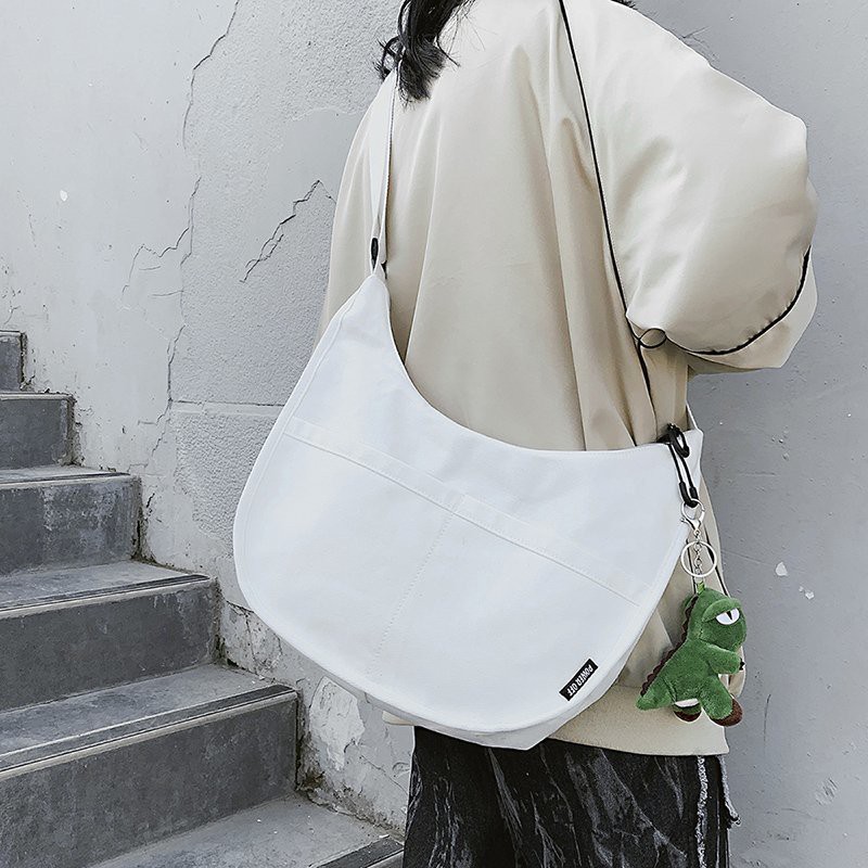[ RẺ VÔ ĐỊCH ]Túi Đeo Chéo Canvas Cỡ Lớn Thời Trang Hàn Quốc UNISEX 2021