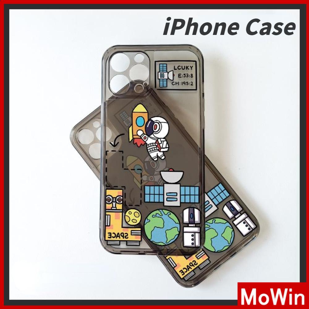 Ốp Điện Thoại Silicon Trong Suốt Viền Vuông In Hình Phi Hành Gia Cho iPhone 13 Pro Max iPhone 12 Pro Max iPhone 11 iPhone 7 Plus