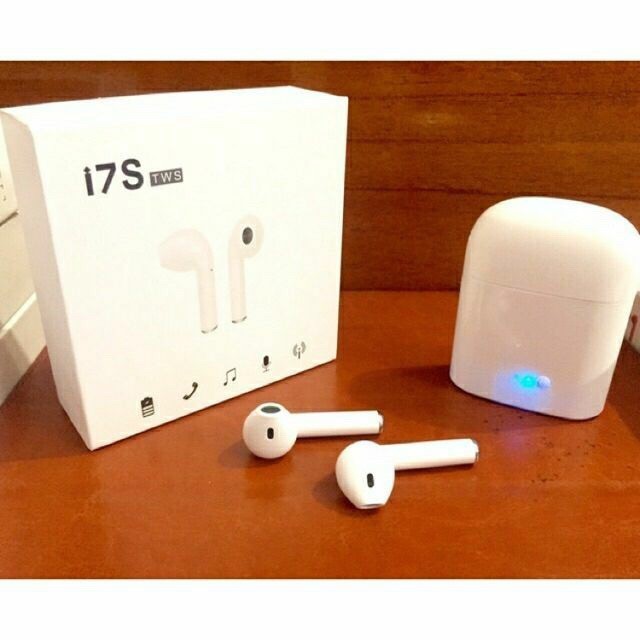 Bộ Tai Nghe Bluetooth I7s TWS Chất Lượng Cao nghe cả 2 bên tai dùng cho mọi điện thoại và máy tính bảng - màu ngẫu nhiên