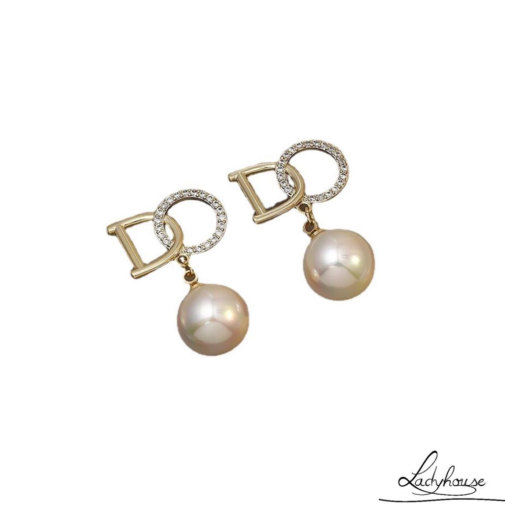 Bông Tai Đính Đá Ngọc Trai Thời Trang Dành Cho Nữ