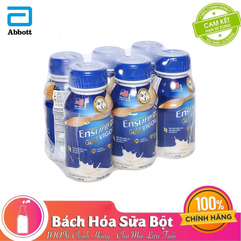 Sữa pha sẵn Abbott Ensure Gold Vigor (Thùng 24 chai - 237ml/chai)