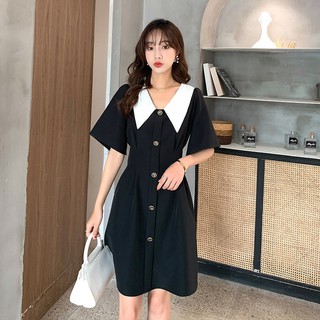 Chị béo nữ size lớn mm váy mỏng tính khí mùa hè 2021 muối eo đơn giản mới