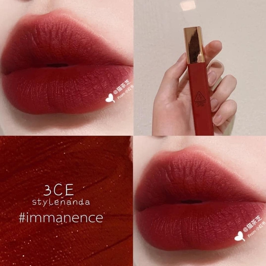 Son kem 3CE Cloud Lip Tint Immanence đỏ rượu sang chảnh, quyến rũ