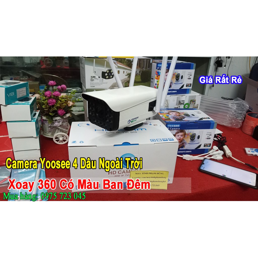 Camera Yoosee 4 Dâu Ngoài Trời Xoay 360 Độ Có Màu Ban Đêm Mới Nhất Năm 2021 | BigBuy360 - bigbuy360.vn