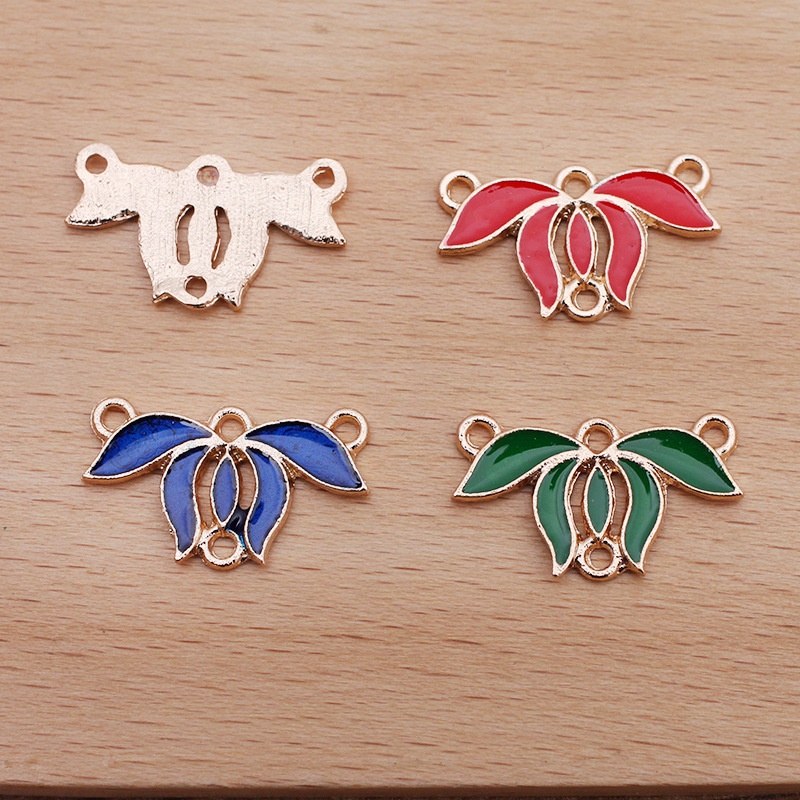 1 phiến treo họa tiết hoa sen 13*23mm - nguyên liệu làm trâm, làm trang sức