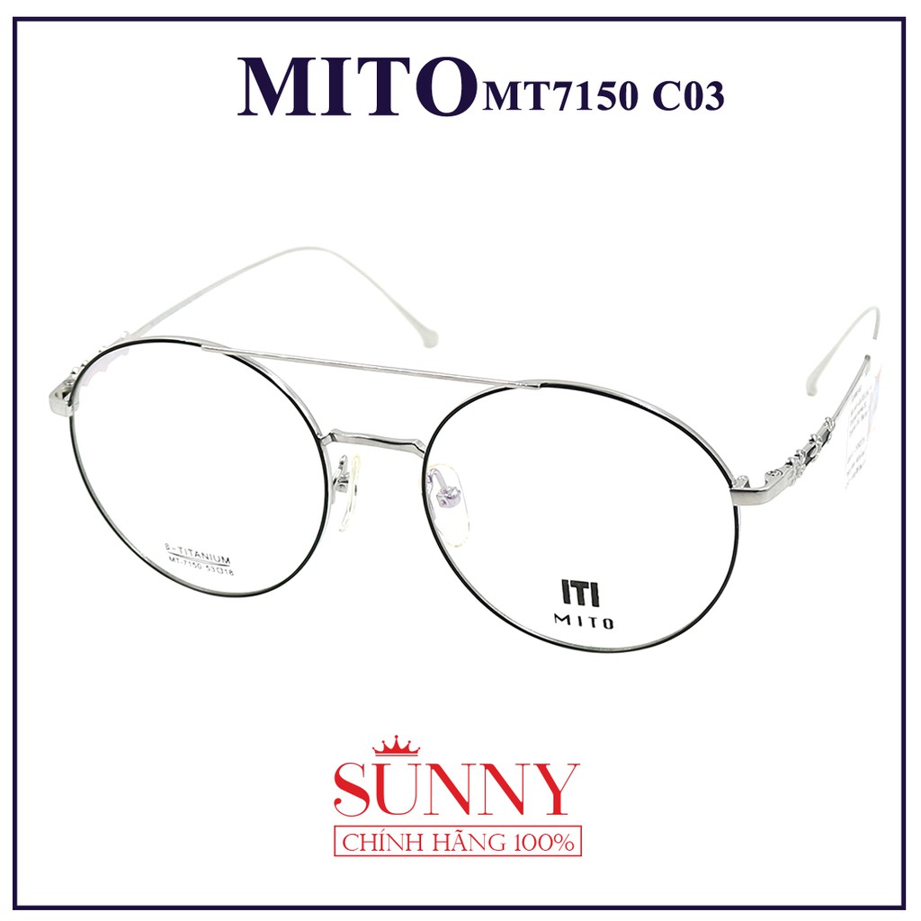 MT7150  - Gọng kính Mito unisex (nhiều màu) chính hãng Italia - - kèm tem chống hàng giả do bộ công an cấp