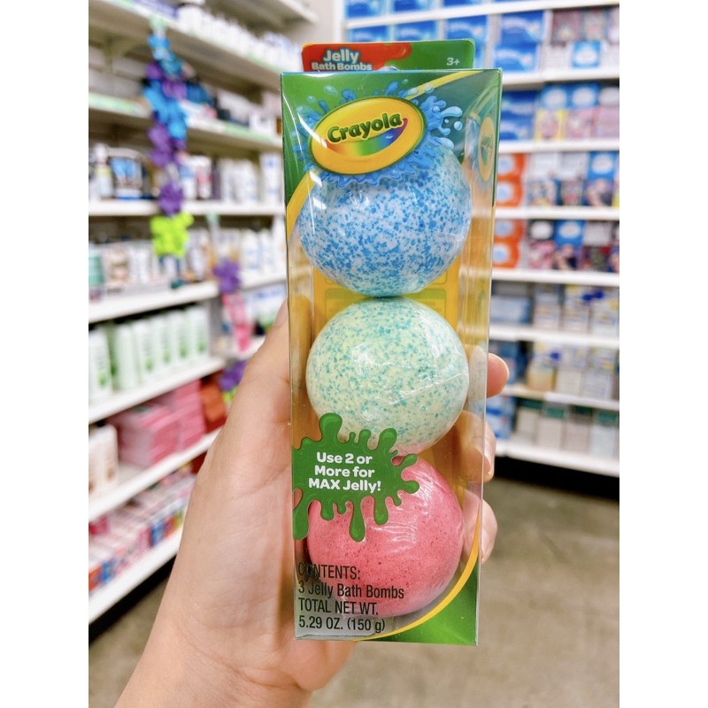 Viên sủi bồn tắm Crayola Bath Bomb Jelly limited cho bé iu và gđ