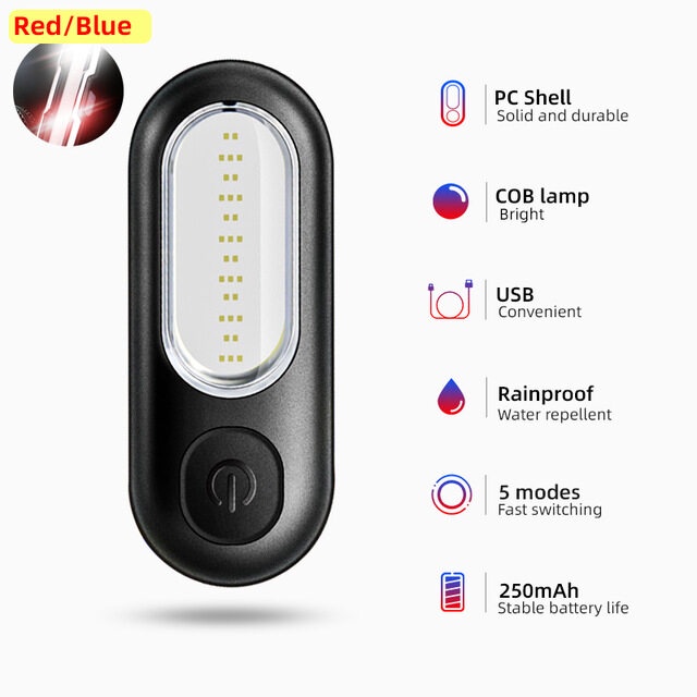 Rockbros Đèn Cảnh Báo Gắn Đuôi Xe Đạp Leo Núi Ban Đêm Tiện Lợi
