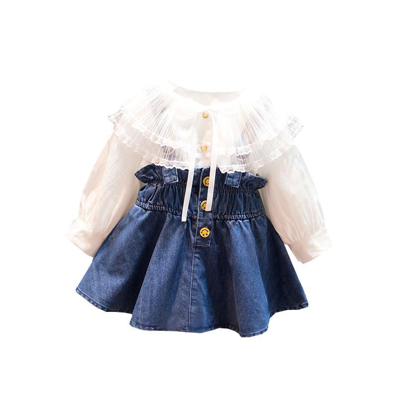 Đầm Yếm Jean Thời Trang Cho Bé Gái Từ 1-4 Tuổi