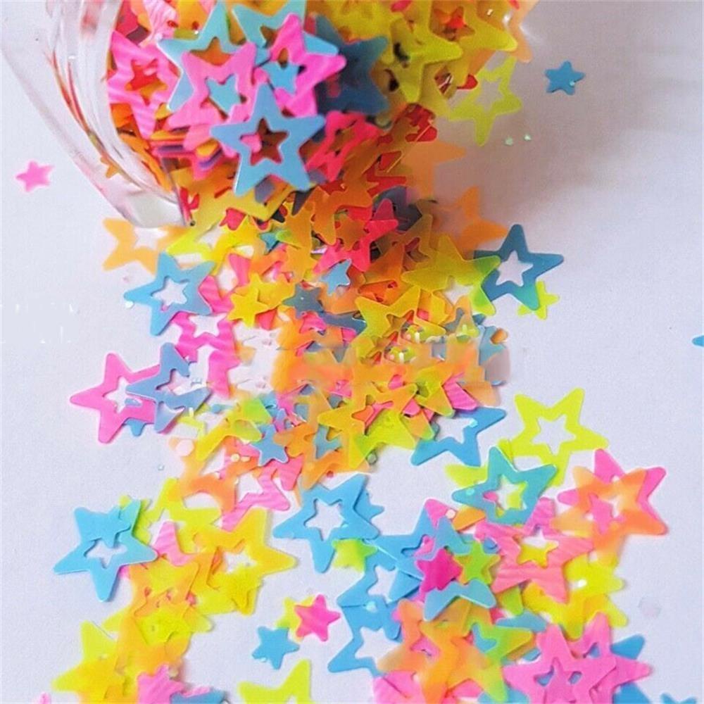 Hộp Kim Tuyến Hình Ngôi Sao 3D Bằng Acrylic Trang Trí Móng Nghệ Thuật DIY Dành Cho Nữ