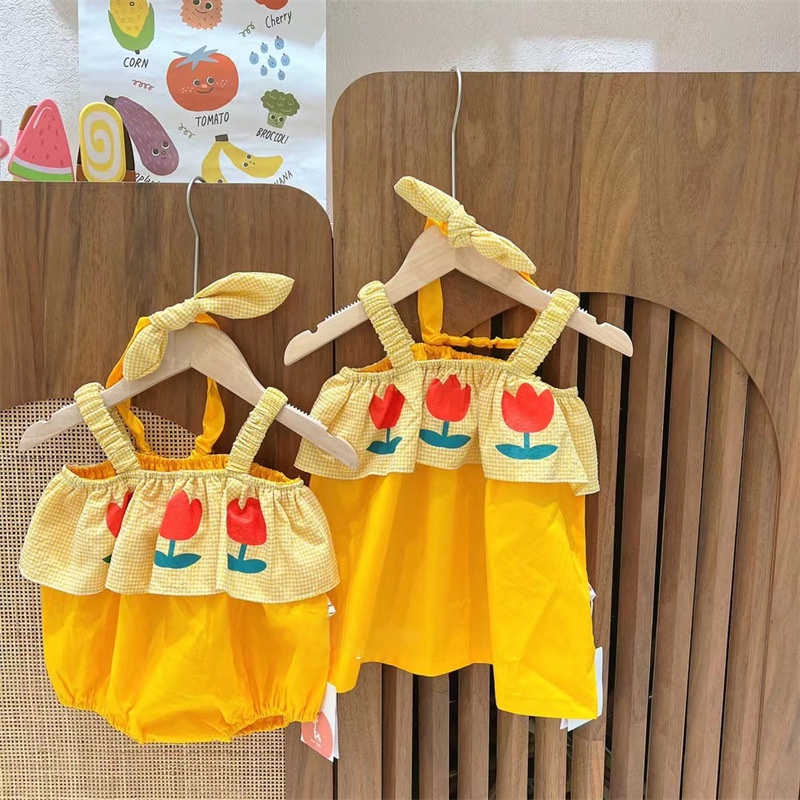 Đầm Hoa Tulip Xinh Xắn Cho Bé Gái