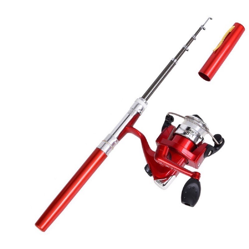 Bộ cần câu bút máy đứng đầy đủ phụ kiện, tải cá 6kg y hình