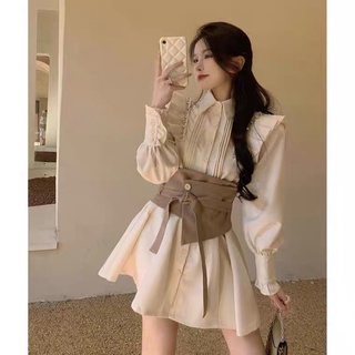 SET ĐẦM SƠ MI BÈO KÈM TAG ĐAN EO (KÈM VIDEO HÌNH THẬT)