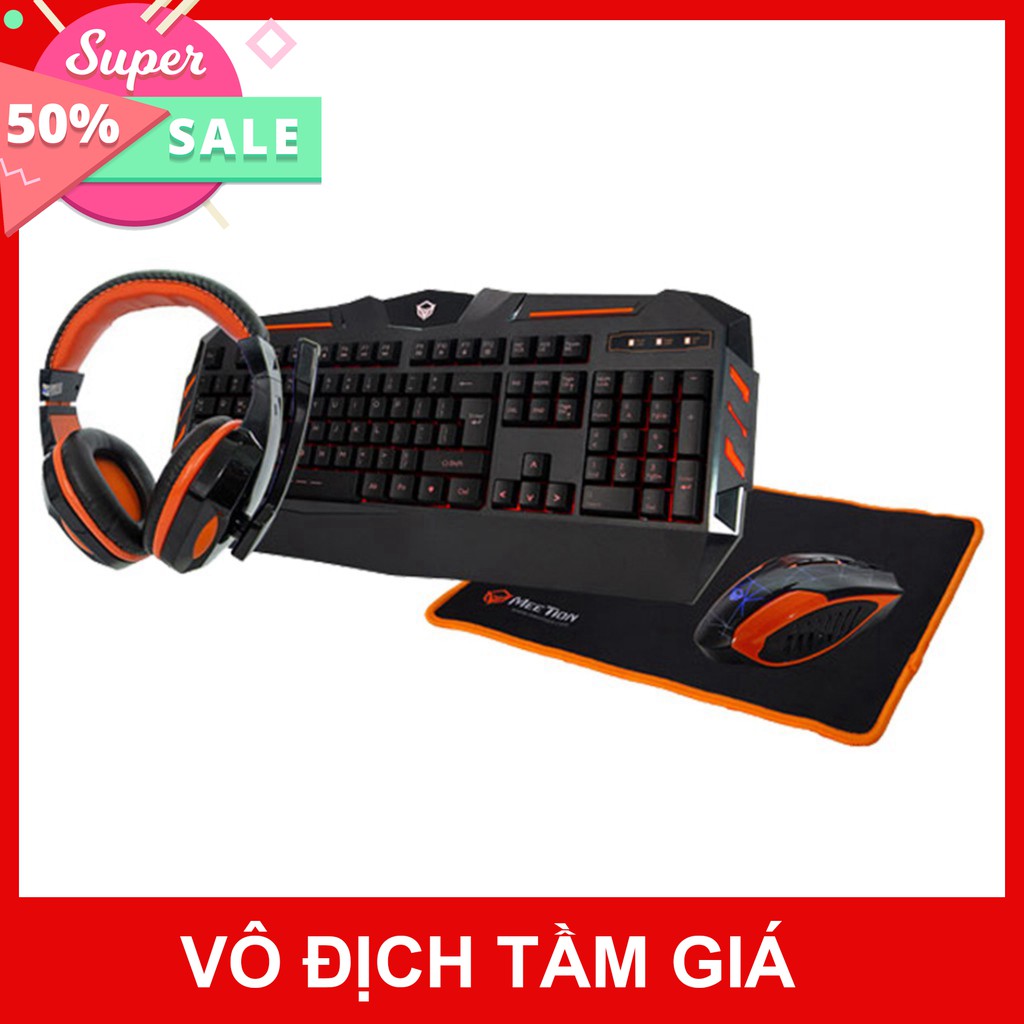 Combo Phím Chuột Tai Nghe Lót Chuột Meetion MT-C500 - Chính hãng Meetion - Bảo hành 12 tháng - Cam kết lỗi 1 đổi 1