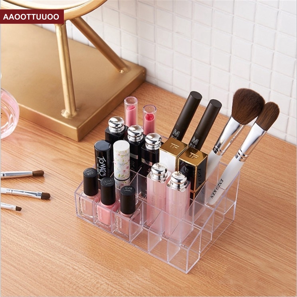 Khay đựng son môi 24 ngăn trong suốt tiện lợi