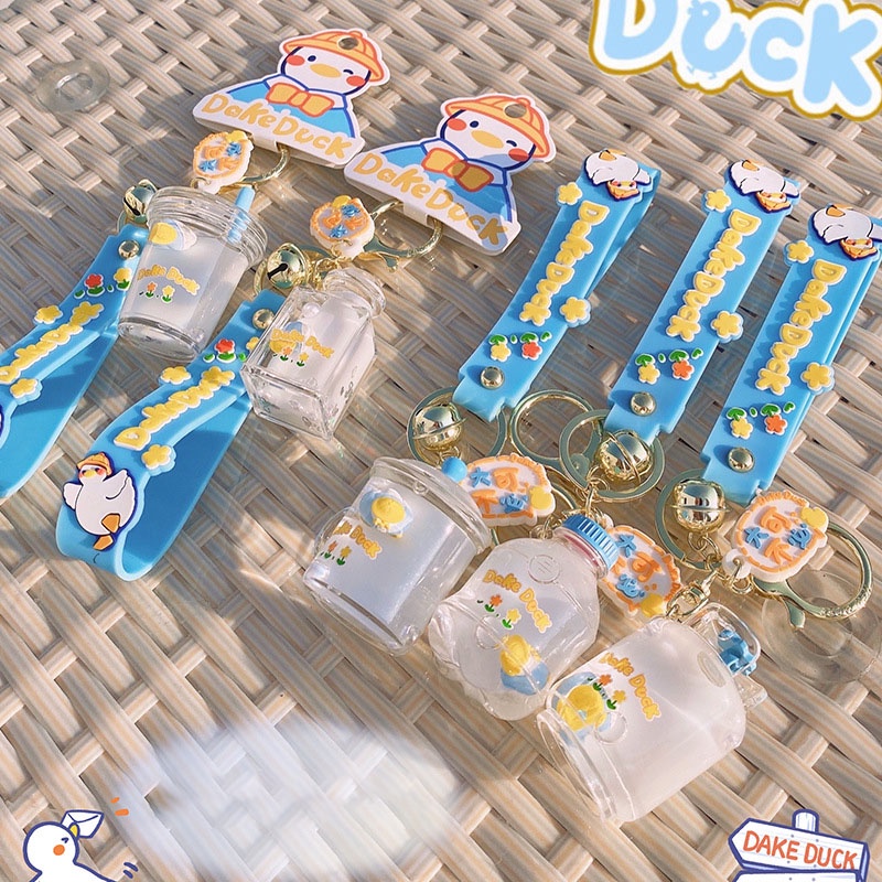 Móc khóa Vịt bình sữa Dake Duck độc đáo quà tặng bạn bè người thân, trang trí, móc túi xách móc balo trang trí - Ráp
