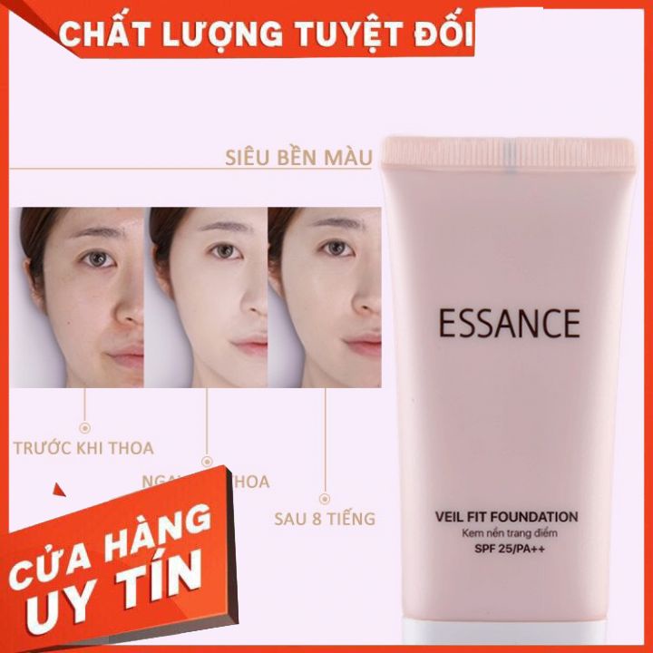 Kem Nền Essance Bền Màu Che Khuyết Điểm #21 Sắc Da Sáng 30ml số 23 màu da tối  che khuyết điểm  đều màu (mẫu mới hàng ct