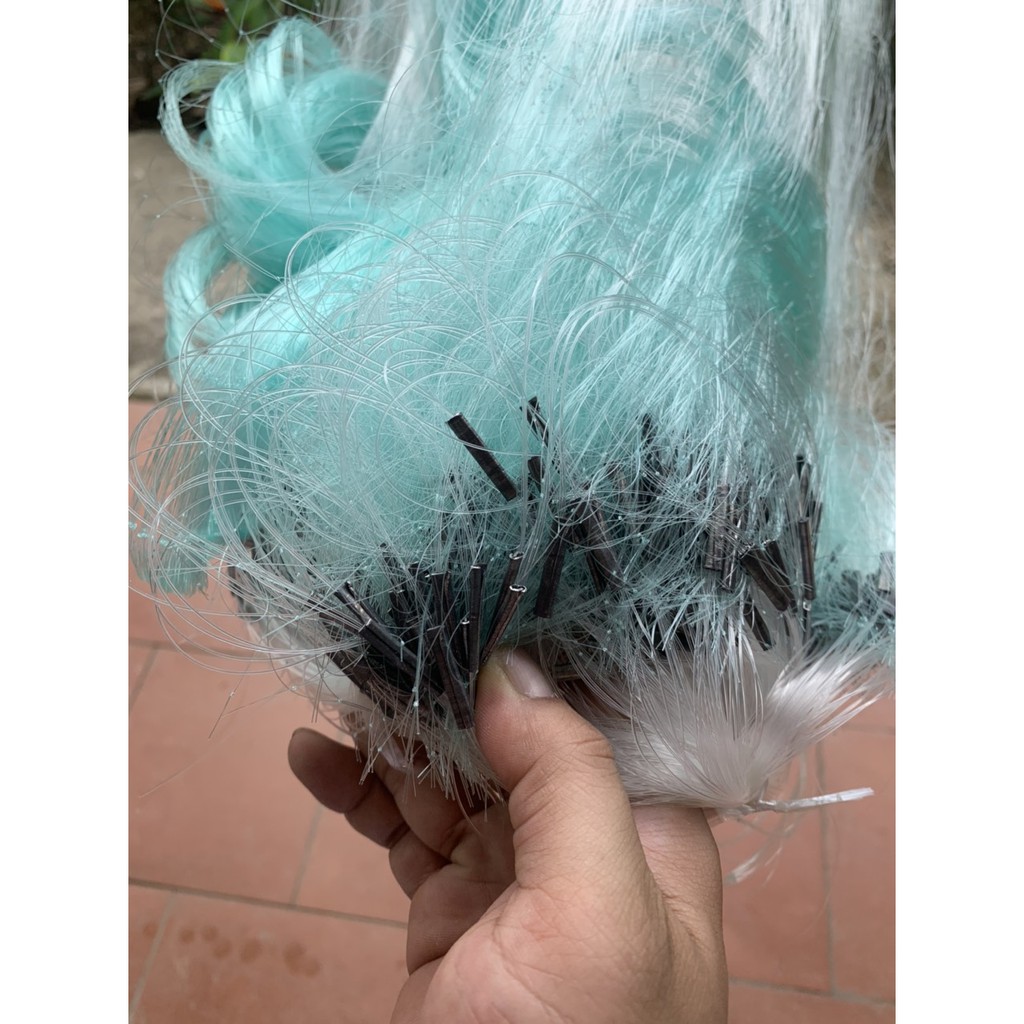 Lưới Đánh Cá cao cấp Ba màn Thái Lan ( Nghệ Nhân gia công ) màu xanh ngọc cực đẹp , chất liệu cước 18 , nặng 1kg3