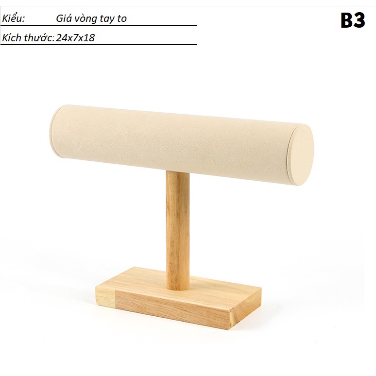 [D2CO] Bộ giá gỗ trưng bày trang sức lai trim chụp mẫu ảnh 3D rất đẹp nhóm B-E