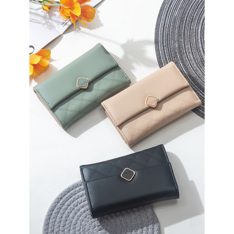 Ví Nữ Da PU Họa Tiết Caro