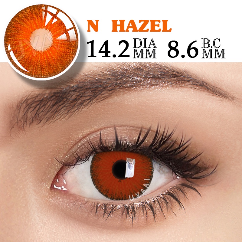 1 Kính Áp Tròng Màu Xanh Dương New York Pro -0.75-8.00 Độ 14.2mm-N Hazel
