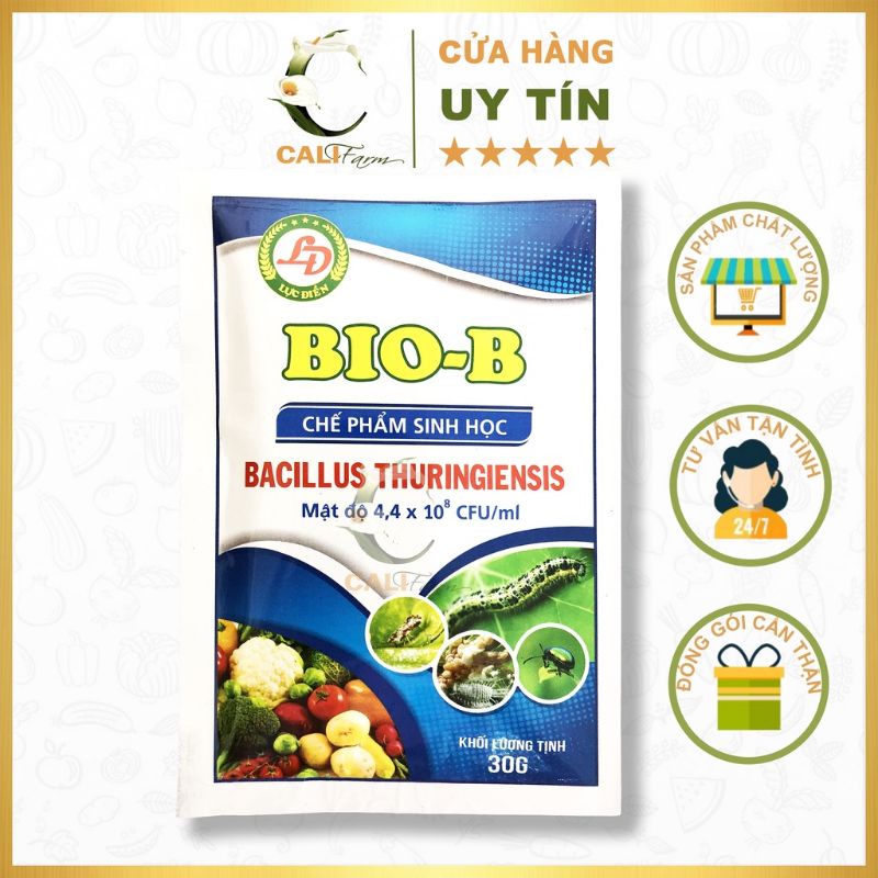 CHẾ PHẨM TRỪ SÂU SINH HỌC BIO B GÓI 30GR NHÃN TRẮNG.