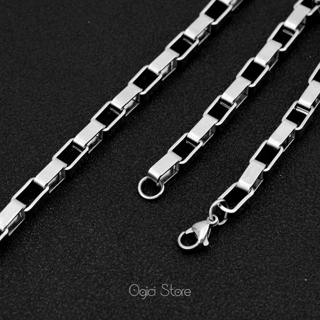 Vòng tay nam thời trang, Lắc tay titan không gỉ hộp rỗng Aberdeen phong cách đường phố, Cá tính, Unisex