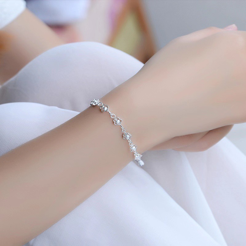 Lắc tay mạ bạc 925 hình trái tim dễ thương thời trang cho nữ | BigBuy360 - bigbuy360.vn