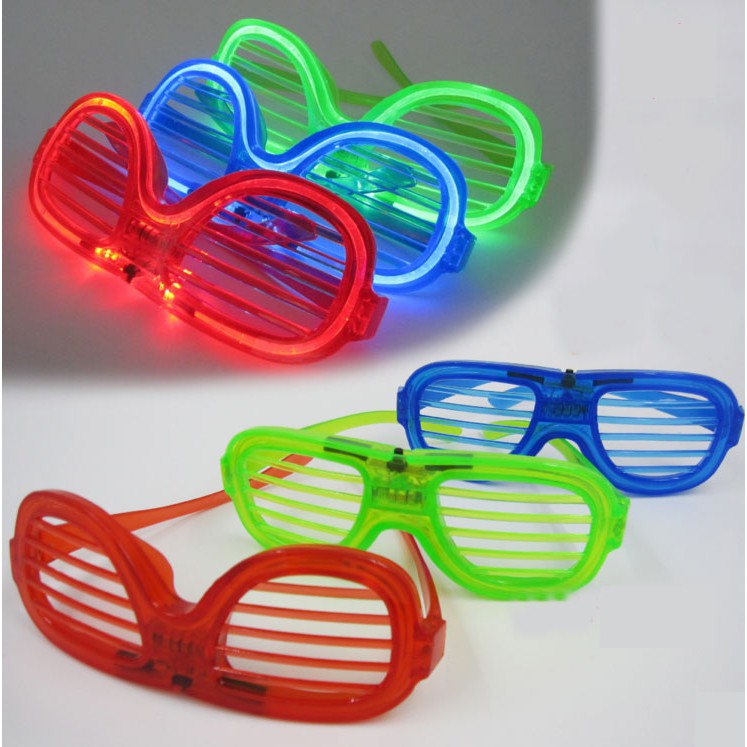 Mắt kính đèn LED phát sáng DJ Party Glowing Glasses quà tặng độc đáo cho bạn bè thích quẫy đồ chơi ánh sáng vũ hội hóa