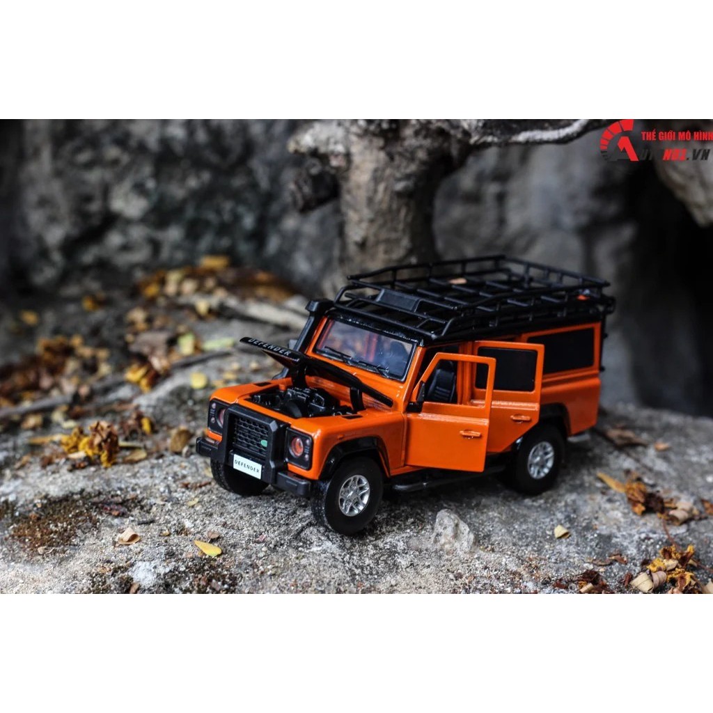 MÔ HÌNH XE LAND ROVER DEFENDER ORANGE 1:32 JACKIEKIM 6587