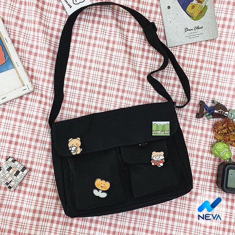 (NEW) Túi Vải/ Tote Sinh Viên Ullzang Chất Vải Dày Dặn Không Kèm Gấu NE | BigBuy360 - bigbuy360.vn