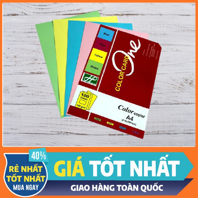 Bìa màu cứng A4, bìa màu One đóng sổ tài liệu bìa sách DL160gsm