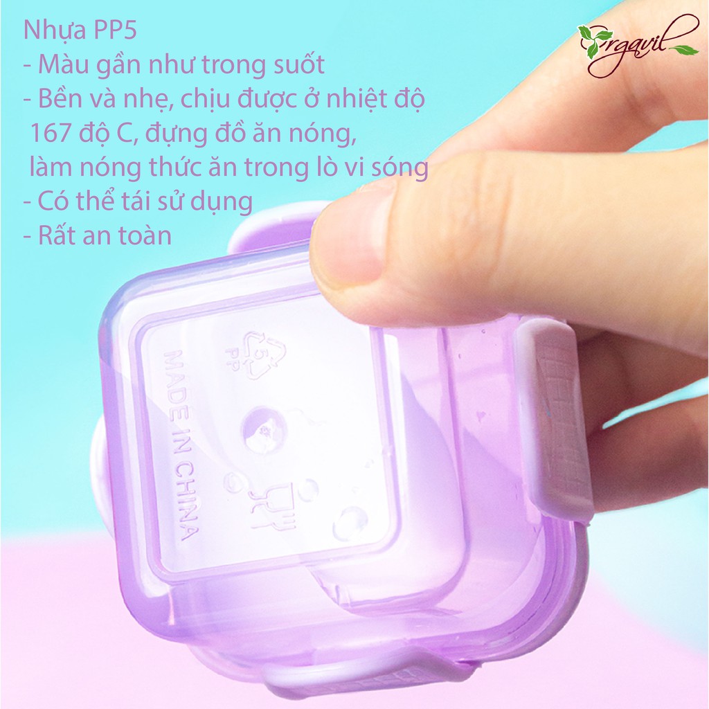 Hộp Trữ Đông Đồ Ăn Dặm Cho Bé 60ml Có Nắp An Toàn Cho Bé - Hộp Trữ Đông Đồ Ăn Dặm Tiện Lợi - Orgavil