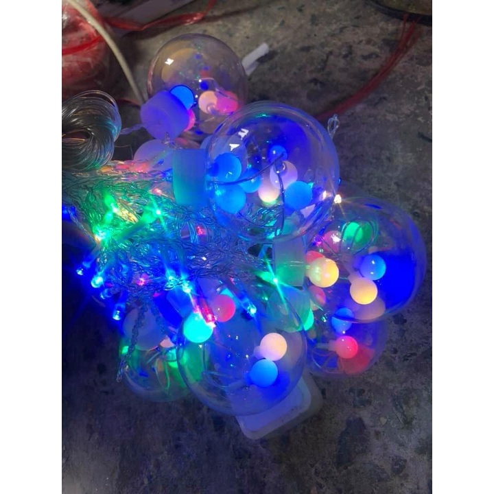 Bộ đèn nháy mành, hình tròn trang trí nhà cửa nhiều màu