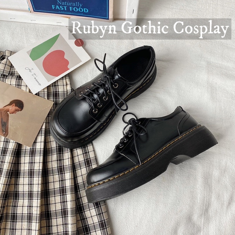 [Sẵn]  Giày Oxford đế dày cá tính ( Màu đen và nâu ) Size 35 - 40, 2101
