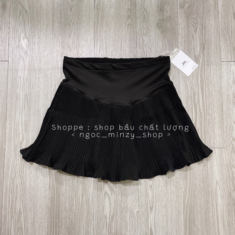 CHÂN VÁY BẦU XẾP LY HAI TẦNG ẢNH THẬT SP