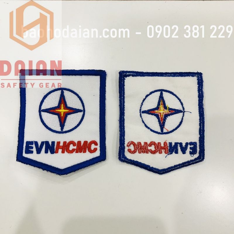 Logo điện lực thêu sẵn, in sẵn may tay áo - 2 miền